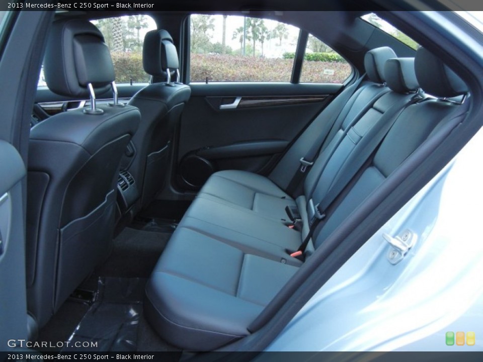 Black Interior Rear Seat for the 2013 Mercedes-Benz C 250 Sport #77209966
