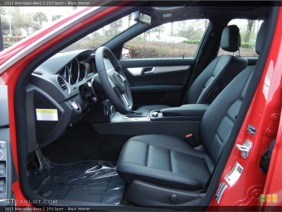 Black Interior Front Seat for the 2013 Mercedes-Benz C 250 Sport #77210258