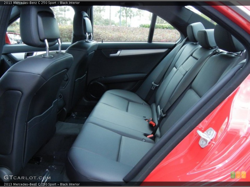 Black Interior Rear Seat for the 2013 Mercedes-Benz C 250 Sport #77210276
