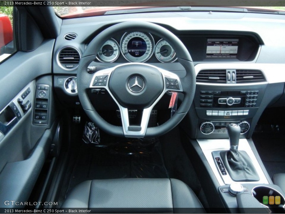 Black Interior Dashboard for the 2013 Mercedes-Benz C 250 Sport #77210315
