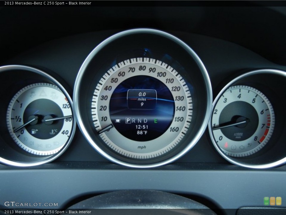 Black Interior Gauges for the 2013 Mercedes-Benz C 250 Sport #77210331