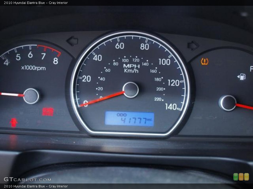 Gray Interior Gauges for the 2010 Hyundai Elantra Blue #77210624