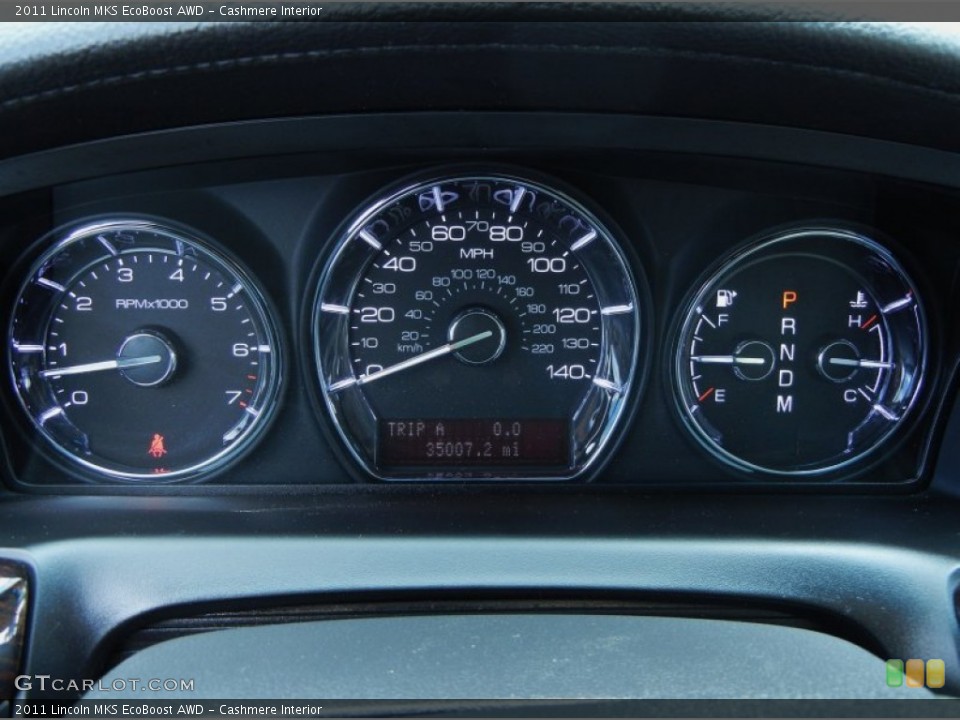 Cashmere Interior Gauges for the 2011 Lincoln MKS EcoBoost AWD #77211813