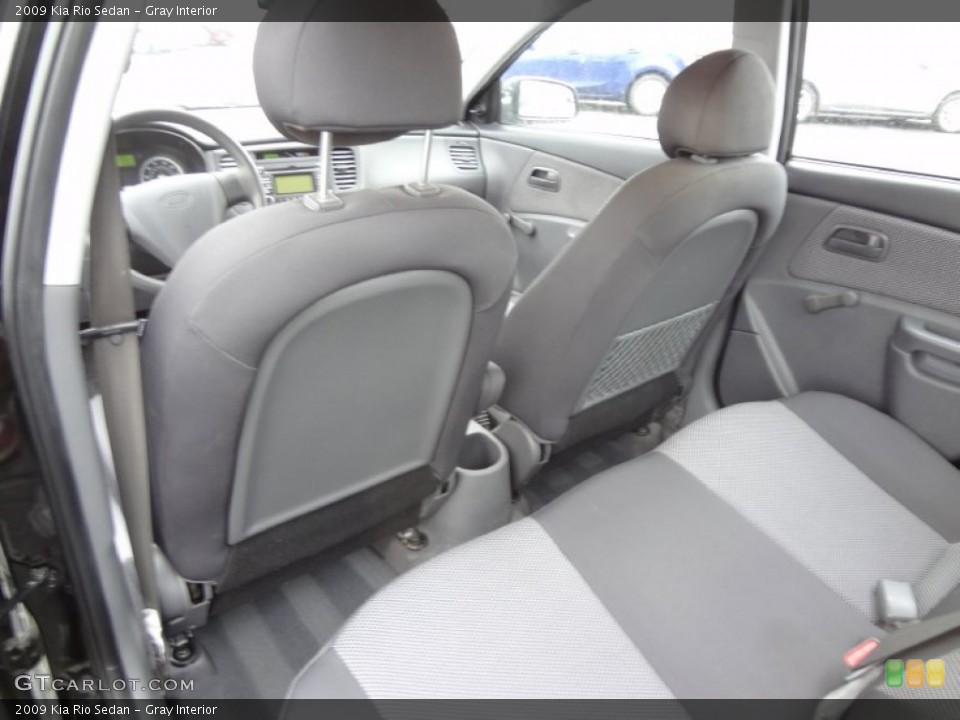 Gray Interior Rear Seat for the 2009 Kia Rio Sedan #77212232