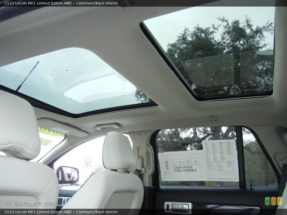 Cashmere/Black Interior Sunroof for the 2010 Lincoln MKX Limited Edition AWD #77212258