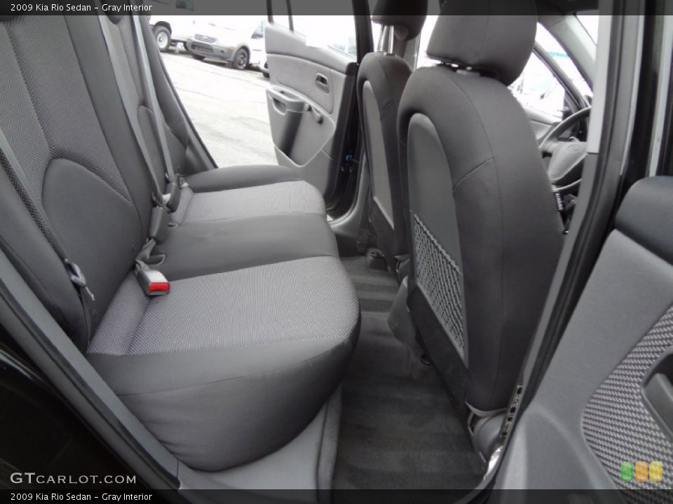 Gray Interior Rear Seat for the 2009 Kia Rio Sedan #77212259