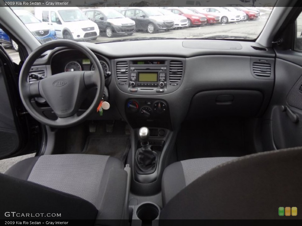 Gray Interior Dashboard for the 2009 Kia Rio Sedan #77212288