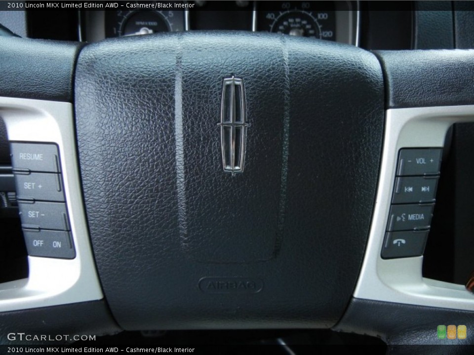 Cashmere/Black Interior Controls for the 2010 Lincoln MKX Limited Edition AWD #77212349