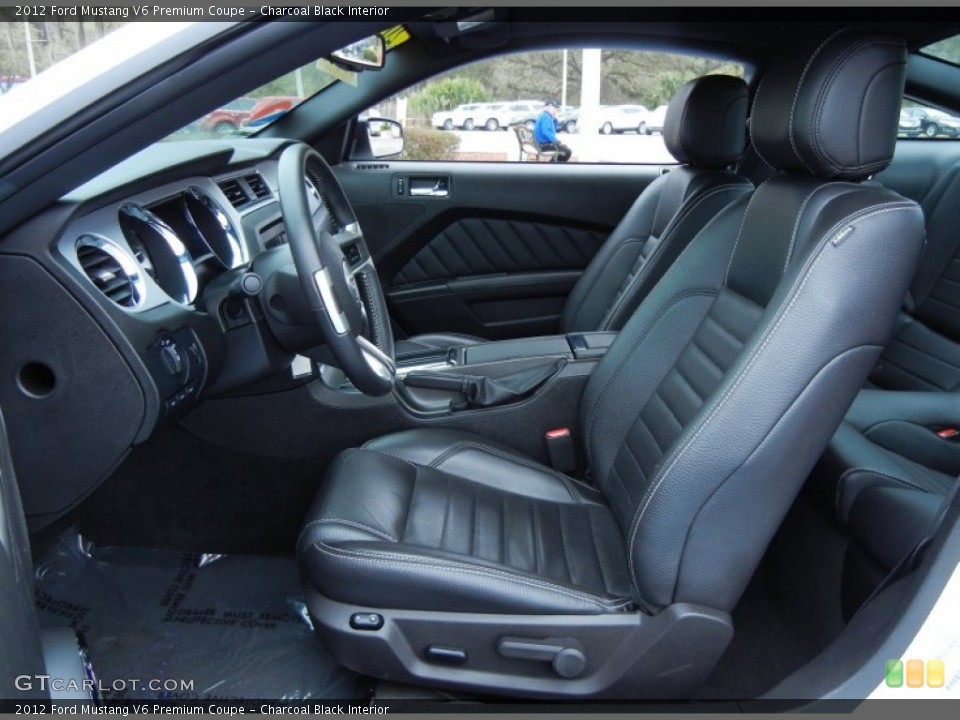 Charcoal Black Interior Front Seat for the 2012 Ford Mustang V6 Premium Coupe #77212559