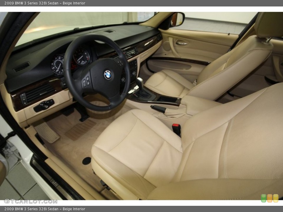 Beige Interior Prime Interior for the 2009 BMW 3 Series 328i Sedan #77212570