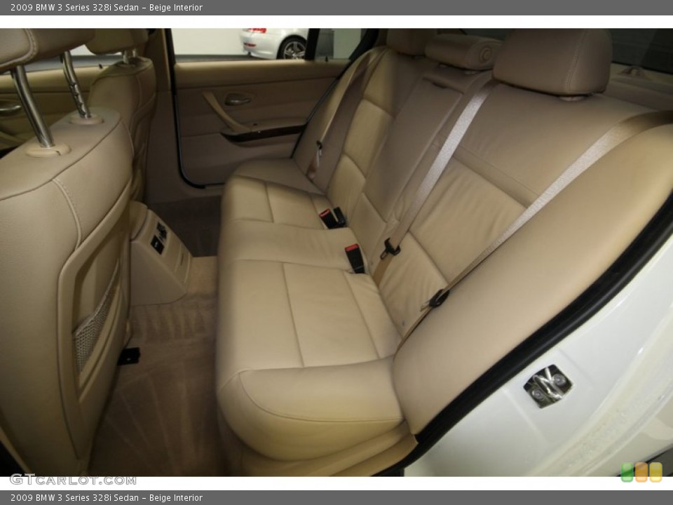 Beige Interior Rear Seat for the 2009 BMW 3 Series 328i Sedan #77212580