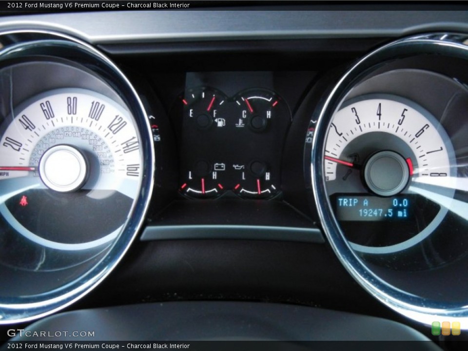 Charcoal Black Interior Gauges for the 2012 Ford Mustang V6 Premium Coupe #77212685