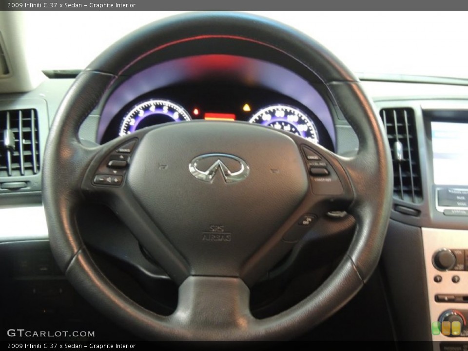 Graphite Interior Steering Wheel for the 2009 Infiniti G 37 x Sedan #77214773