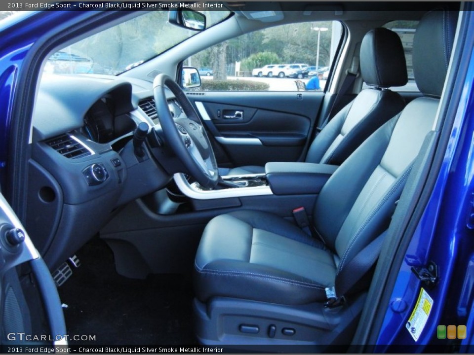 Charcoal Black/Liquid Silver Smoke Metallic Interior Photo for the 2013 Ford Edge Sport #77215058