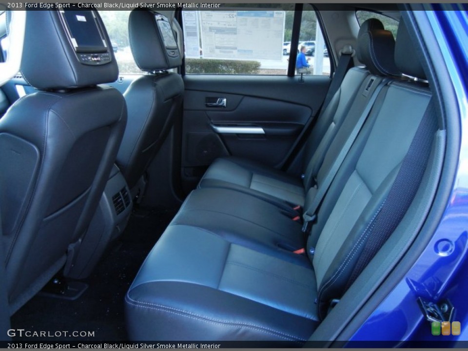 Charcoal Black/Liquid Silver Smoke Metallic Interior Rear Seat for the 2013 Ford Edge Sport #77215073