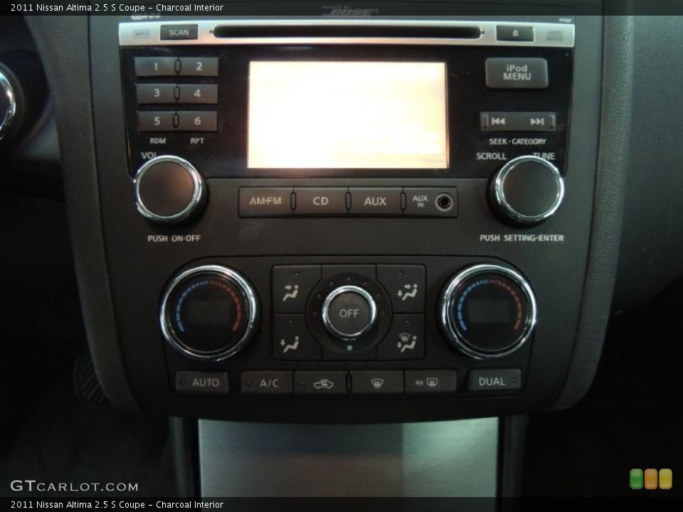 Charcoal Interior Controls for the 2011 Nissan Altima 2.5 S Coupe #77215151