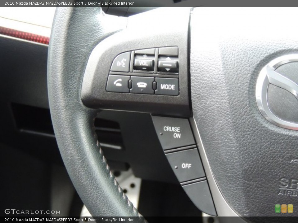 Black/Red Interior Controls for the 2010 Mazda MAZDA3 MAZDASPEED3 Sport 5 Door #77215742