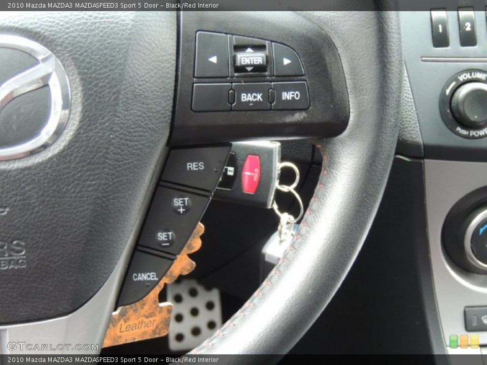 Black/Red Interior Controls for the 2010 Mazda MAZDA3 MAZDASPEED3 Sport 5 Door #77215763
