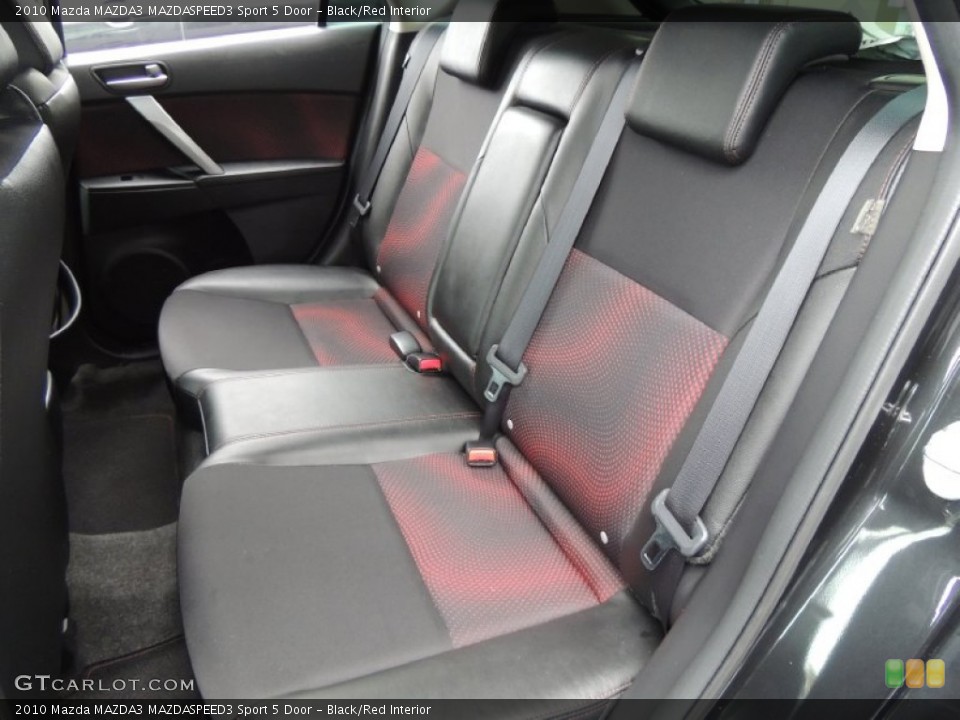Black/Red Interior Rear Seat for the 2010 Mazda MAZDA3 MAZDASPEED3 Sport 5 Door #77215778