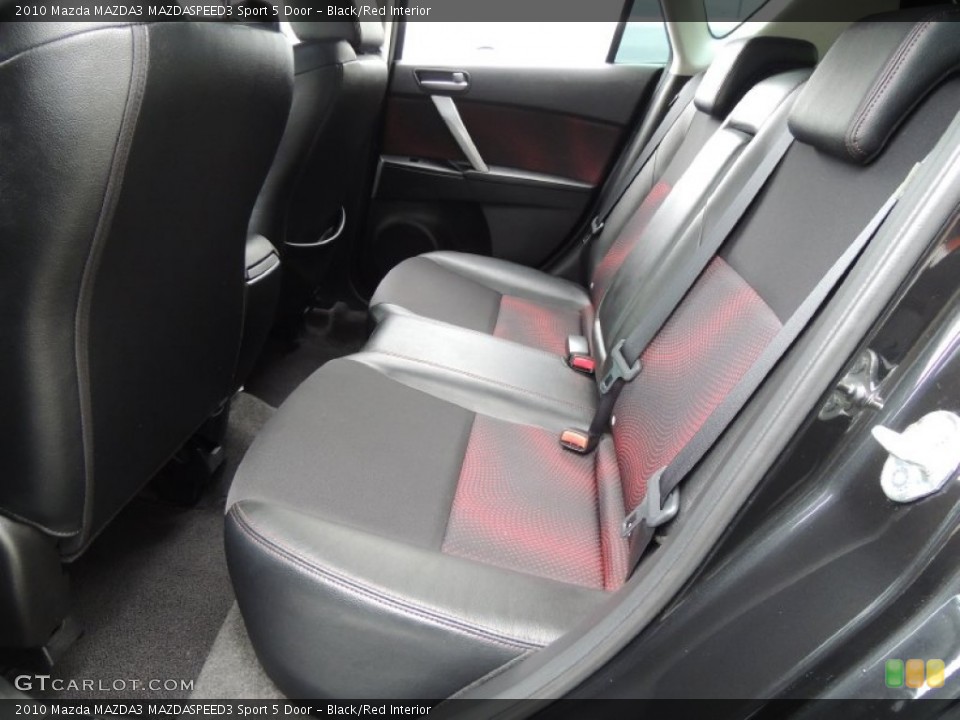 Black/Red Interior Rear Seat for the 2010 Mazda MAZDA3 MAZDASPEED3 Sport 5 Door #77215787