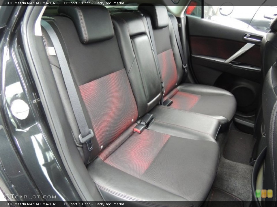 Black/Red Interior Rear Seat for the 2010 Mazda MAZDA3 MAZDASPEED3 Sport 5 Door #77215799