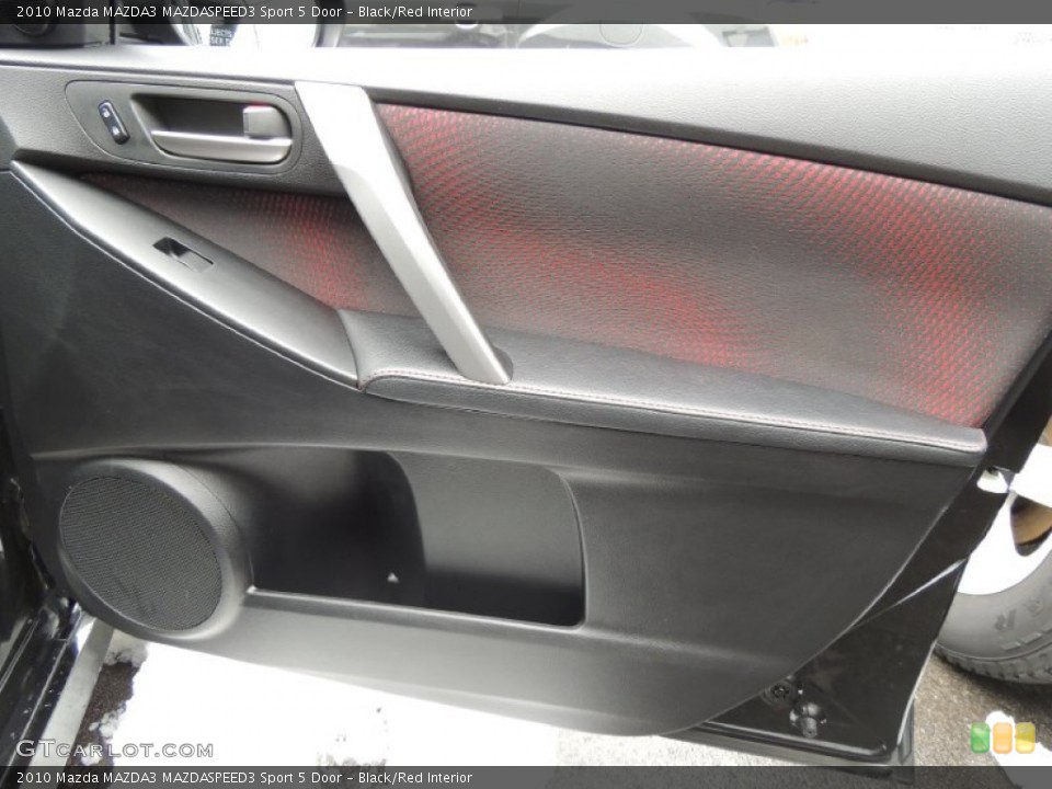 Black/Red Interior Door Panel for the 2010 Mazda MAZDA3 MAZDASPEED3 Sport 5 Door #77215822