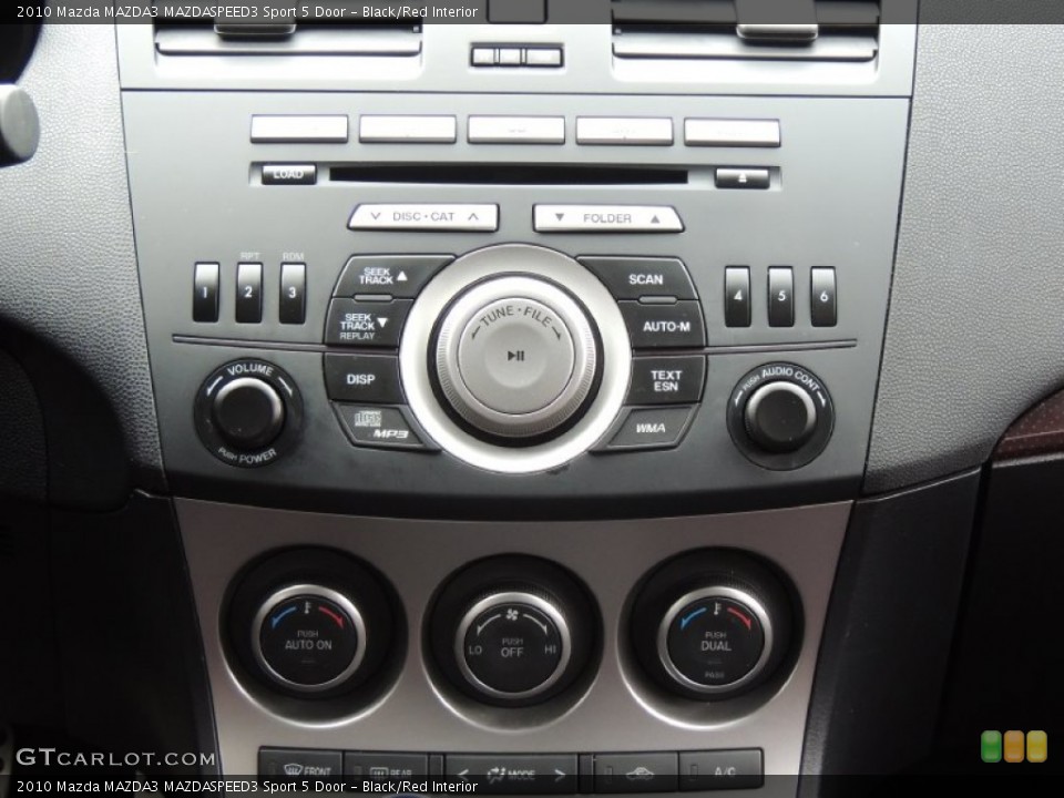 Black/Red Interior Controls for the 2010 Mazda MAZDA3 MAZDASPEED3 Sport 5 Door #77215868