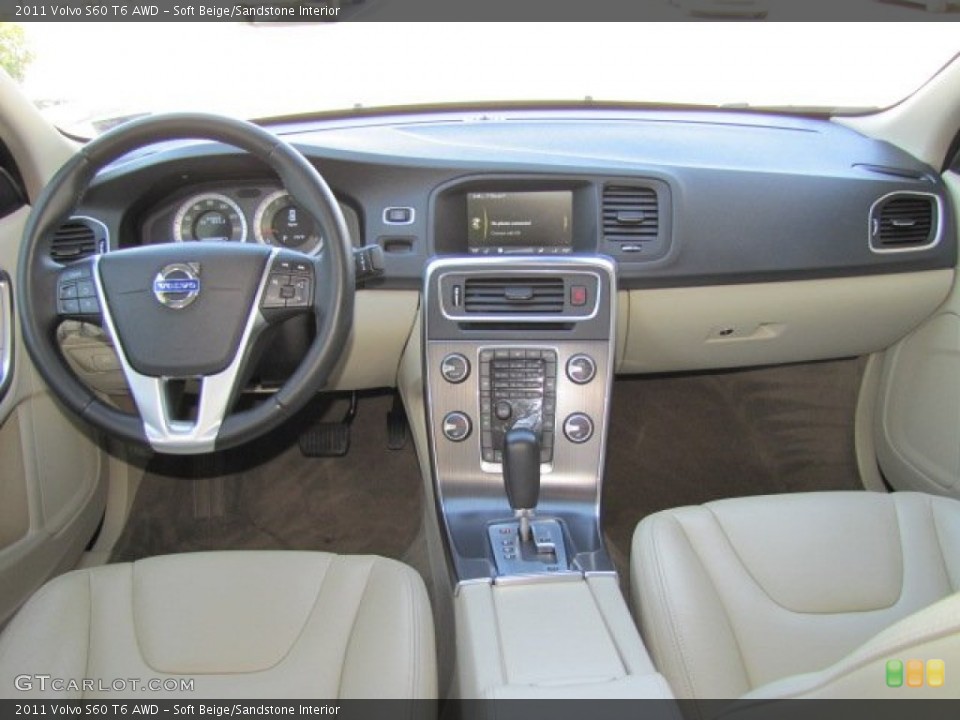 Soft Beige/Sandstone Interior Dashboard for the 2011 Volvo S60 T6 AWD #77216342