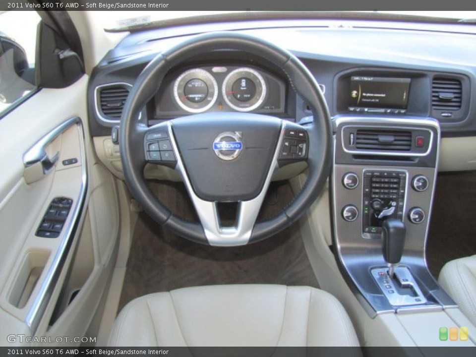 Soft Beige/Sandstone Interior Dashboard for the 2011 Volvo S60 T6 AWD #77216428