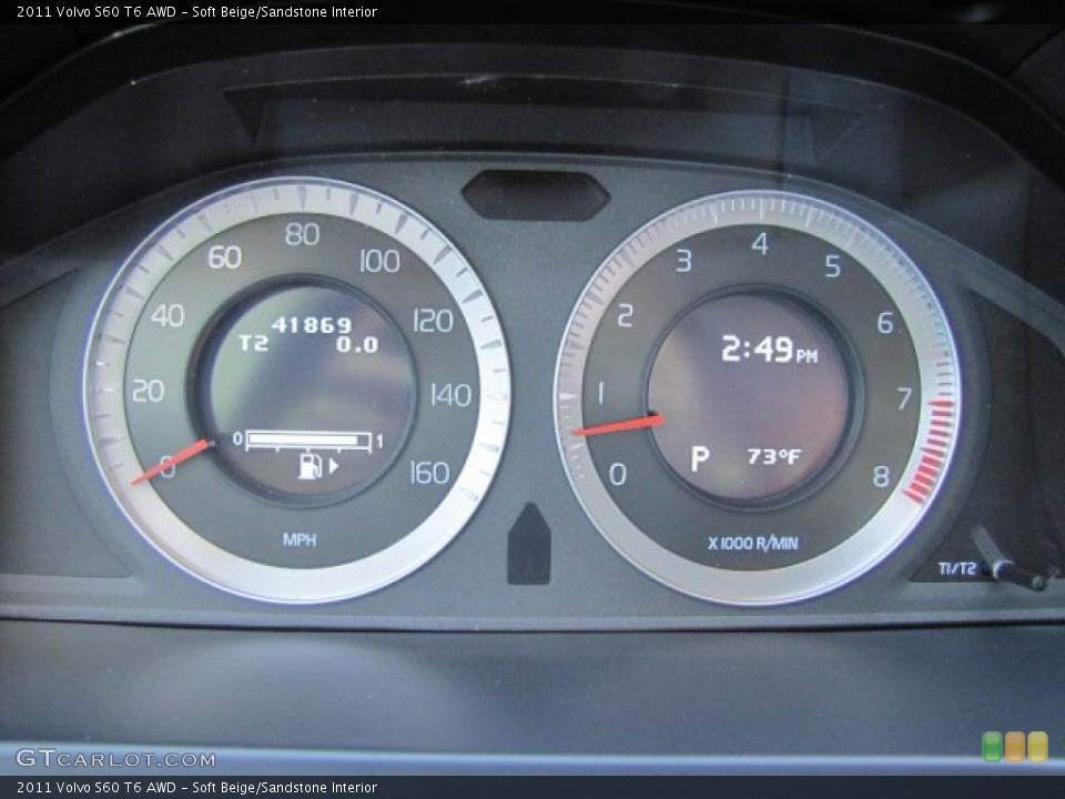 Soft Beige/Sandstone Interior Gauges for the 2011 Volvo S60 T6 AWD #77216458