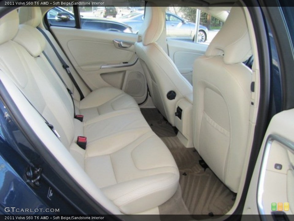 Soft Beige/Sandstone Interior Rear Seat for the 2011 Volvo S60 T6 AWD #77216517