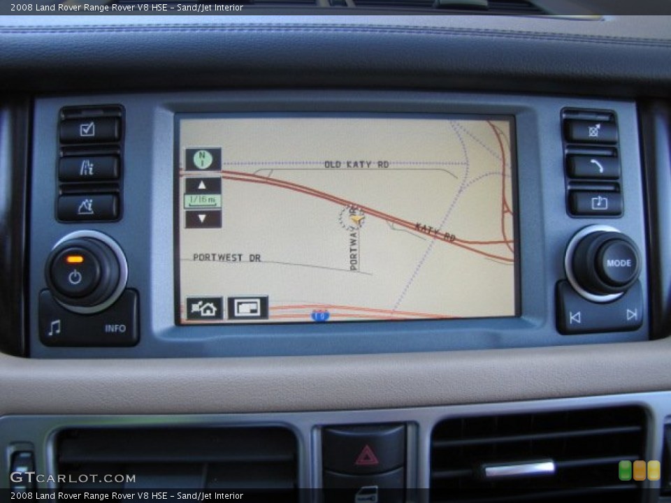 Sand/Jet Interior Navigation for the 2008 Land Rover Range Rover V8 HSE #77217272