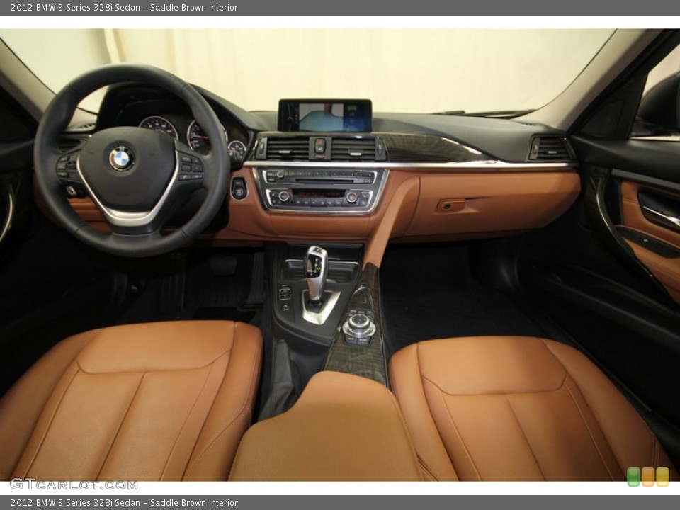Saddle Brown Interior Dashboard for the 2012 BMW 3 Series 328i Sedan #77217461