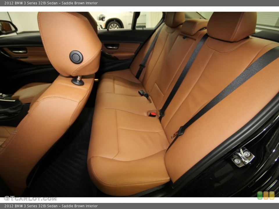 Saddle Brown Interior Rear Seat for the 2012 BMW 3 Series 328i Sedan #77217521