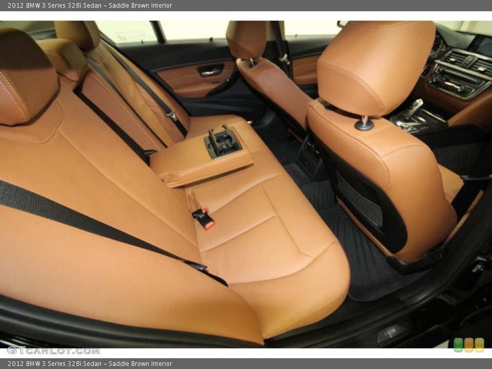 Saddle Brown Interior Rear Seat for the 2012 BMW 3 Series 328i Sedan #77217593