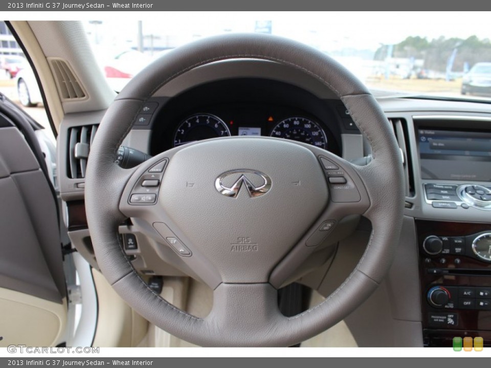 Wheat Interior Steering Wheel for the 2013 Infiniti G 37 Journey Sedan #77219732