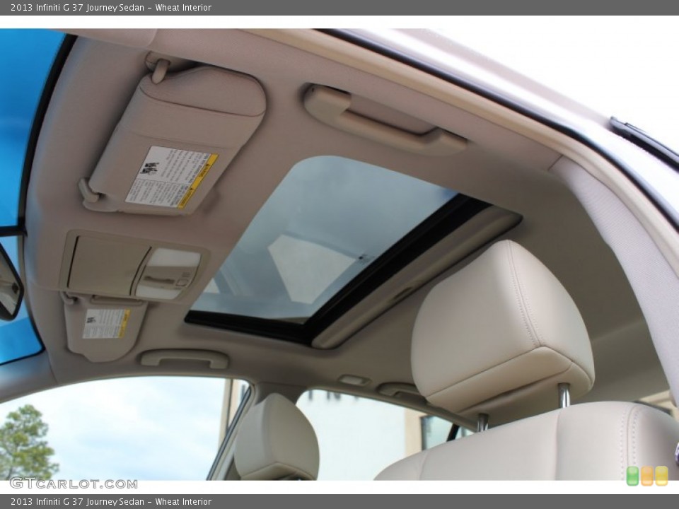 Wheat Interior Sunroof for the 2013 Infiniti G 37 Journey Sedan #77219993