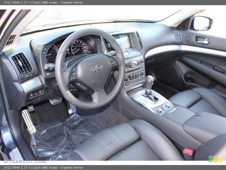 Graphite Interior Prime Interior for the 2012 Infiniti G 37 x S Sport AWD Sedan #77220411