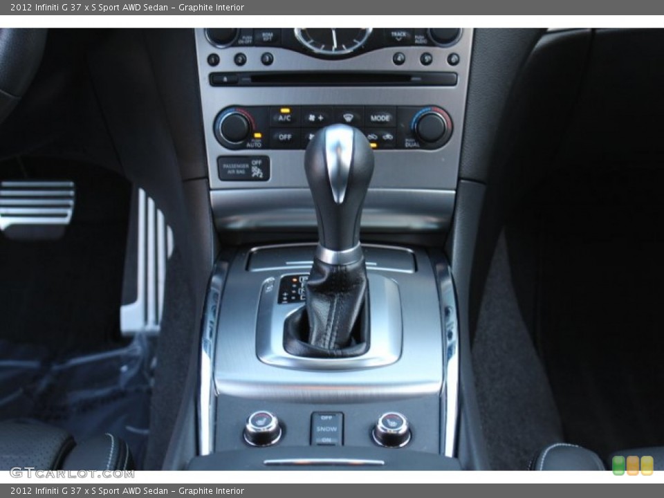 Graphite Interior Transmission for the 2012 Infiniti G 37 x S Sport AWD Sedan #77220524