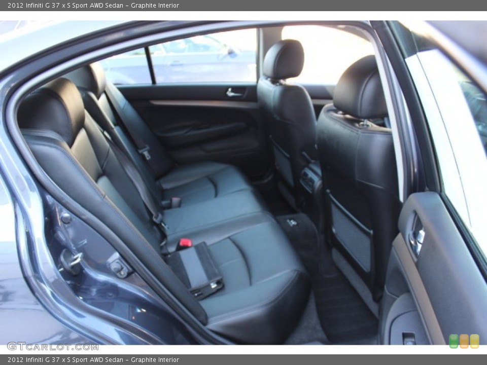 Graphite Interior Rear Seat for the 2012 Infiniti G 37 x S Sport AWD Sedan #77220728