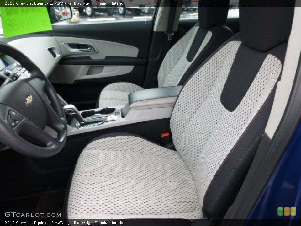 Jet Black/Light Titanium Interior Front Seat for the 2010 Chevrolet Equinox LS AWD #77221985
