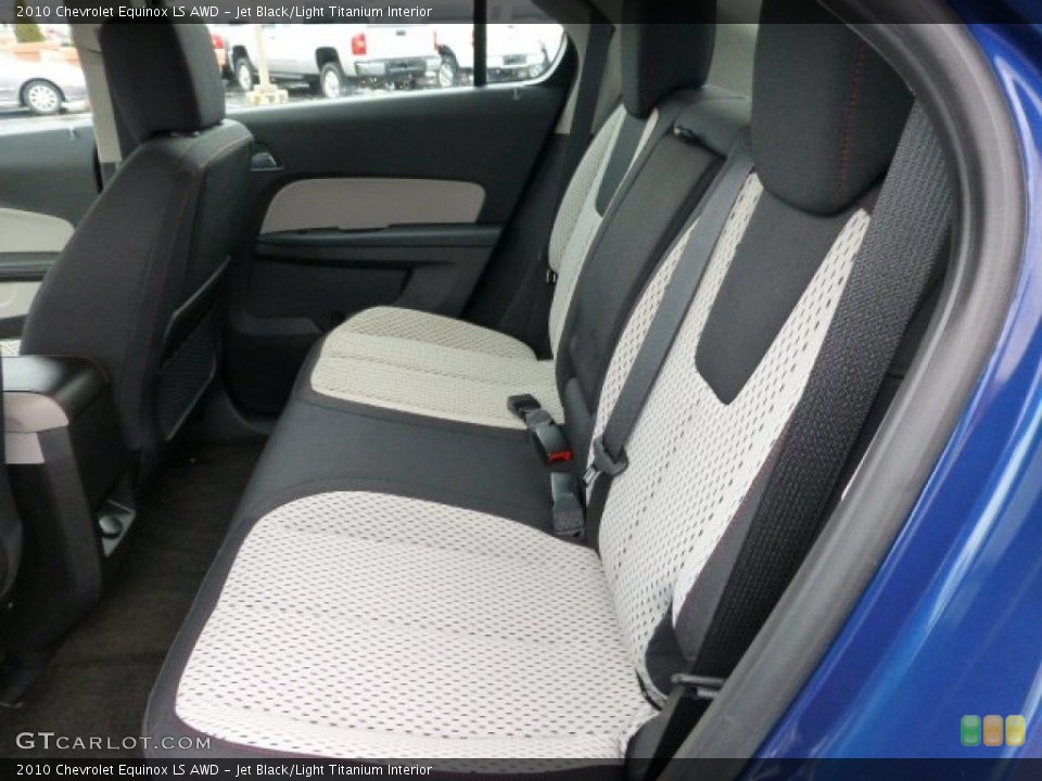 Jet Black/Light Titanium Interior Rear Seat for the 2010 Chevrolet Equinox LS AWD #77222003