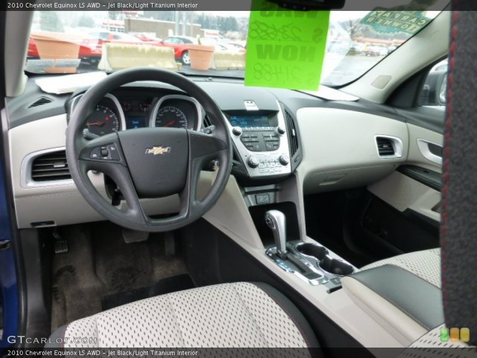 Jet Black/Light Titanium Interior Prime Interior for the 2010 Chevrolet Equinox LS AWD #77222025