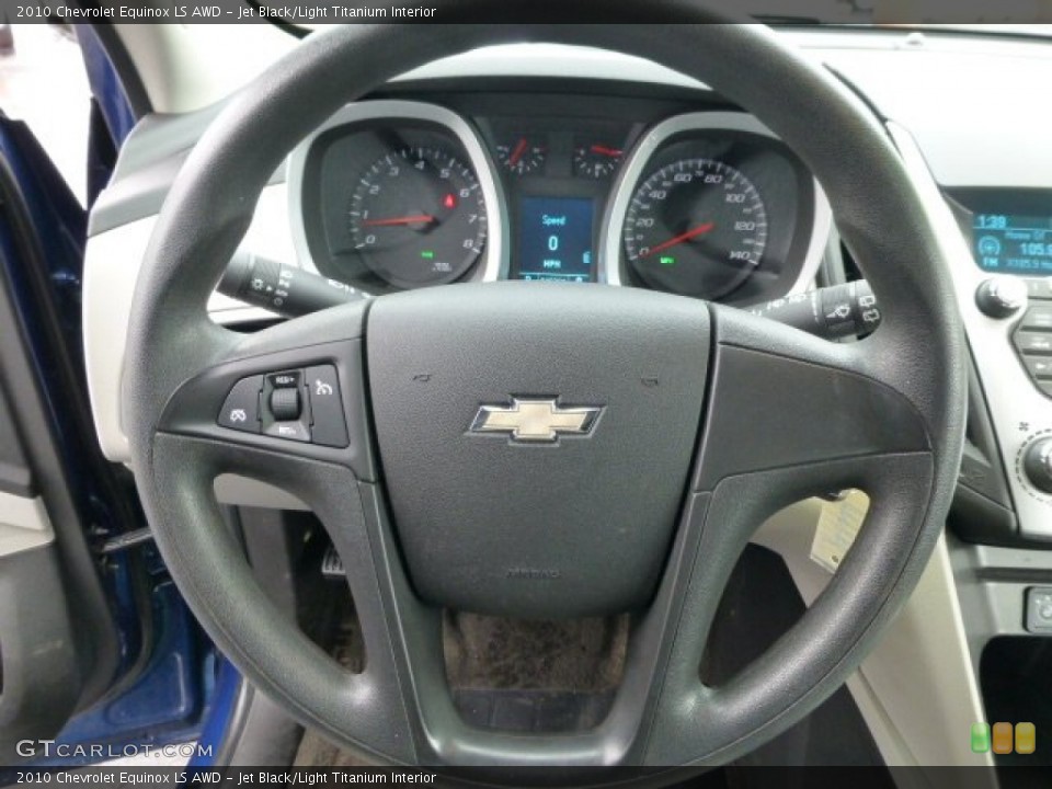 Jet Black/Light Titanium Interior Steering Wheel for the 2010 Chevrolet Equinox LS AWD #77222127