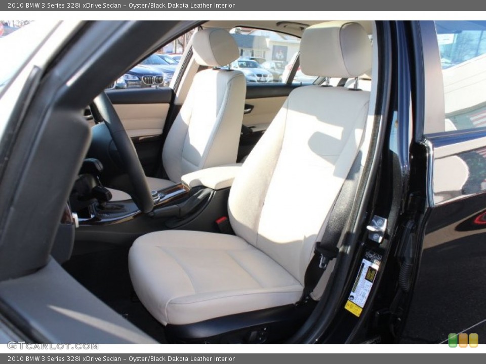 Oyster/Black Dakota Leather Interior Front Seat for the 2010 BMW 3 Series 328i xDrive Sedan #77223395