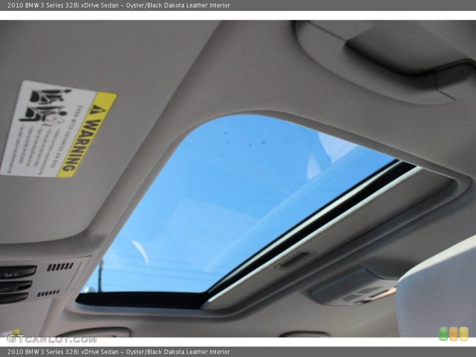Oyster/Black Dakota Leather Interior Sunroof for the 2010 BMW 3 Series 328i xDrive Sedan #77223556