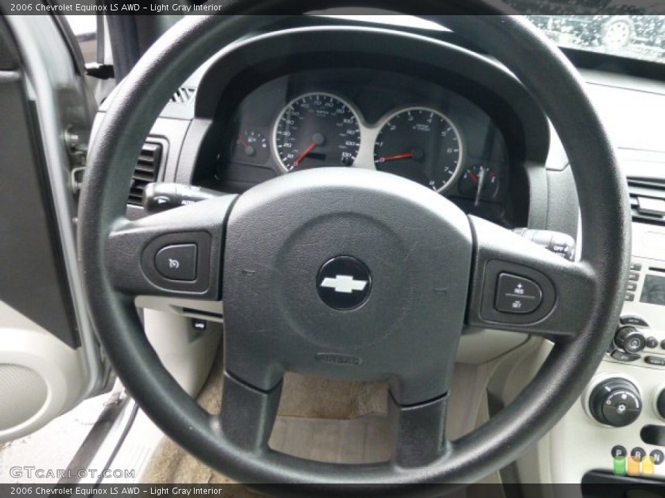 Light Gray Interior Steering Wheel for the 2006 Chevrolet Equinox LS AWD #77224089
