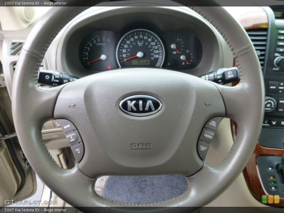 Beige Interior Steering Wheel for the 2007 Kia Sedona EX #77224448