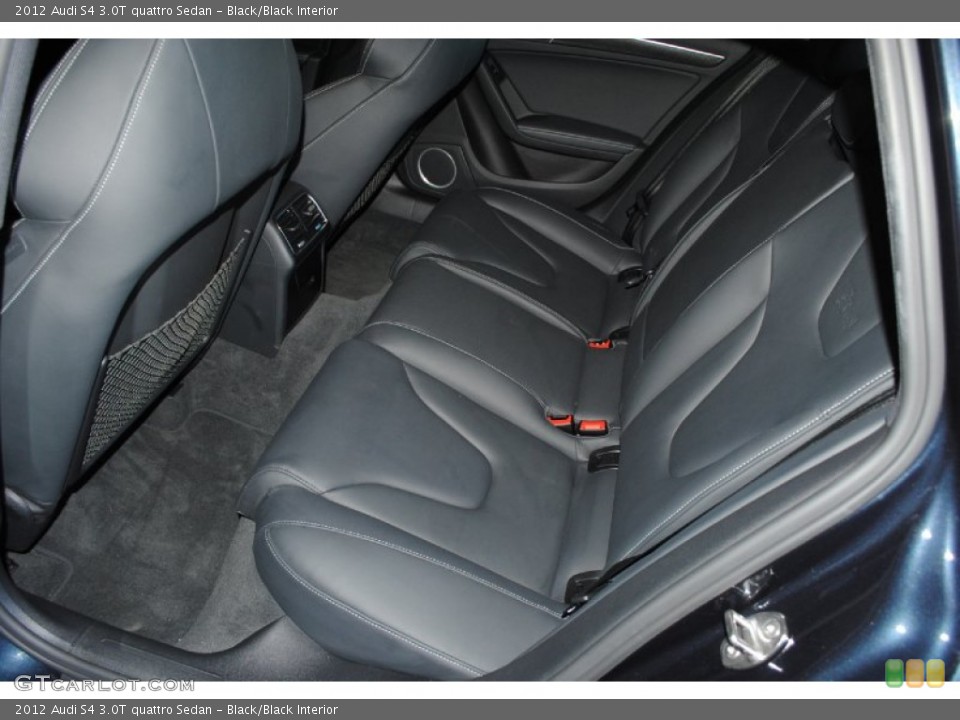 Black/Black Interior Rear Seat for the 2012 Audi S4 3.0T quattro Sedan #77224978