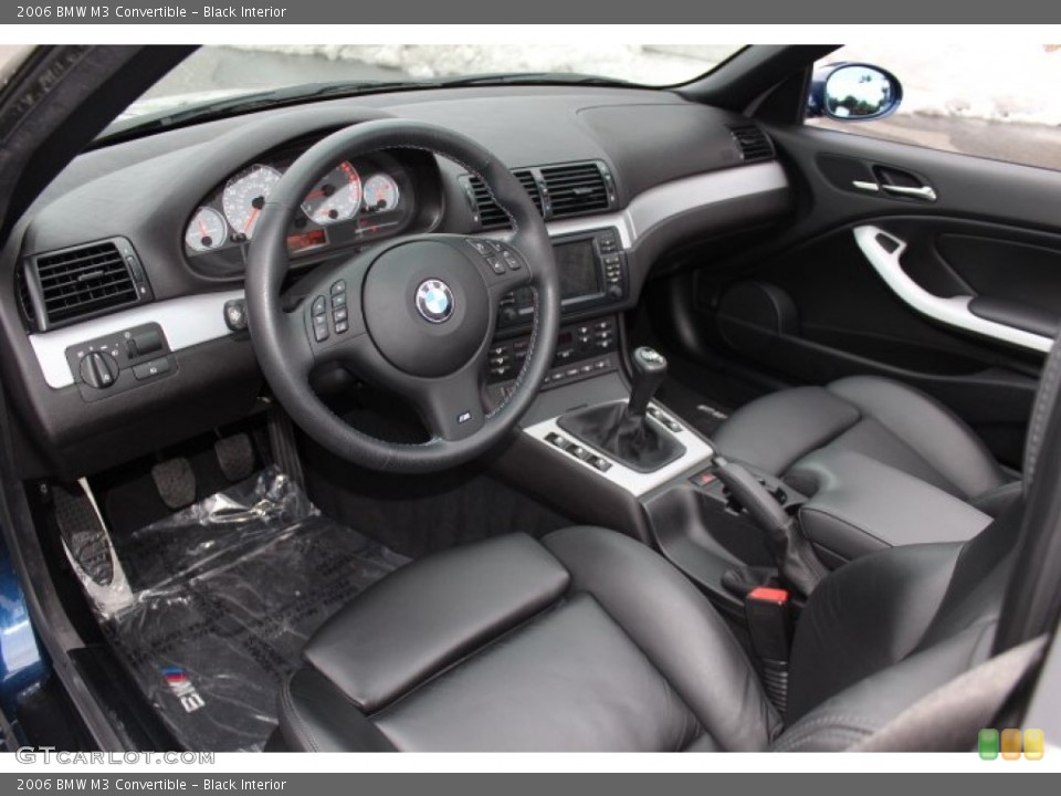 Black Interior Prime Interior for the 2006 BMW M3 Convertible #77225384